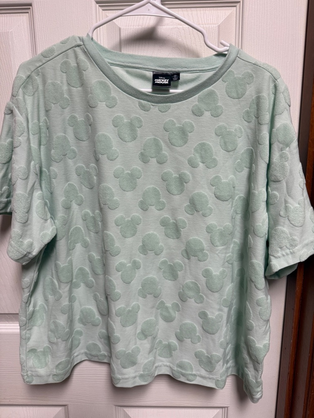 Disney Mint Green Mickey Mouse Textured Tee